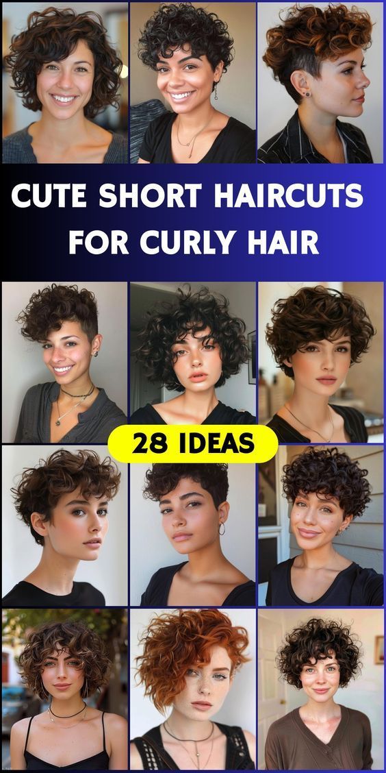 Famous and Cute Short Hairstyles For Women with Curly Hair